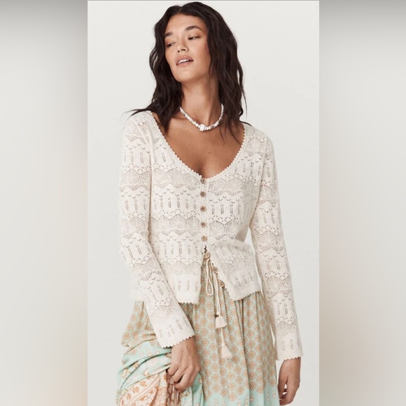 Spell Tops - *Spell Siesta Pointelle Cardigan Daisy – Size Trade Only*